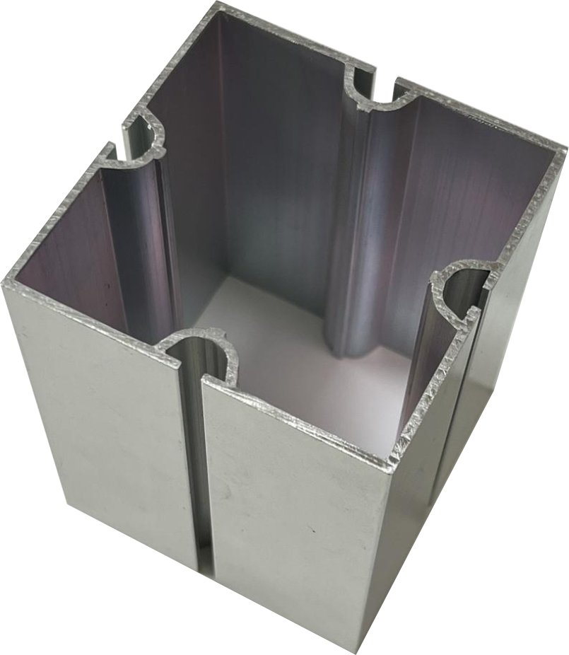 P-80X80 4 Ways Exhibition Aluminium Profile, Heavy-Duty Modular Display Structure, Anodized Silver 6.05M Length, Industrial Multi-Axis Frame for Exhibitions, Stage Systems & Architectural Installations